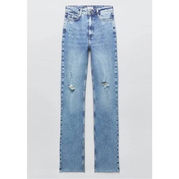 NEW ZARA JEANS - Zara Jeans Slim Flare - Picture 1 of 6